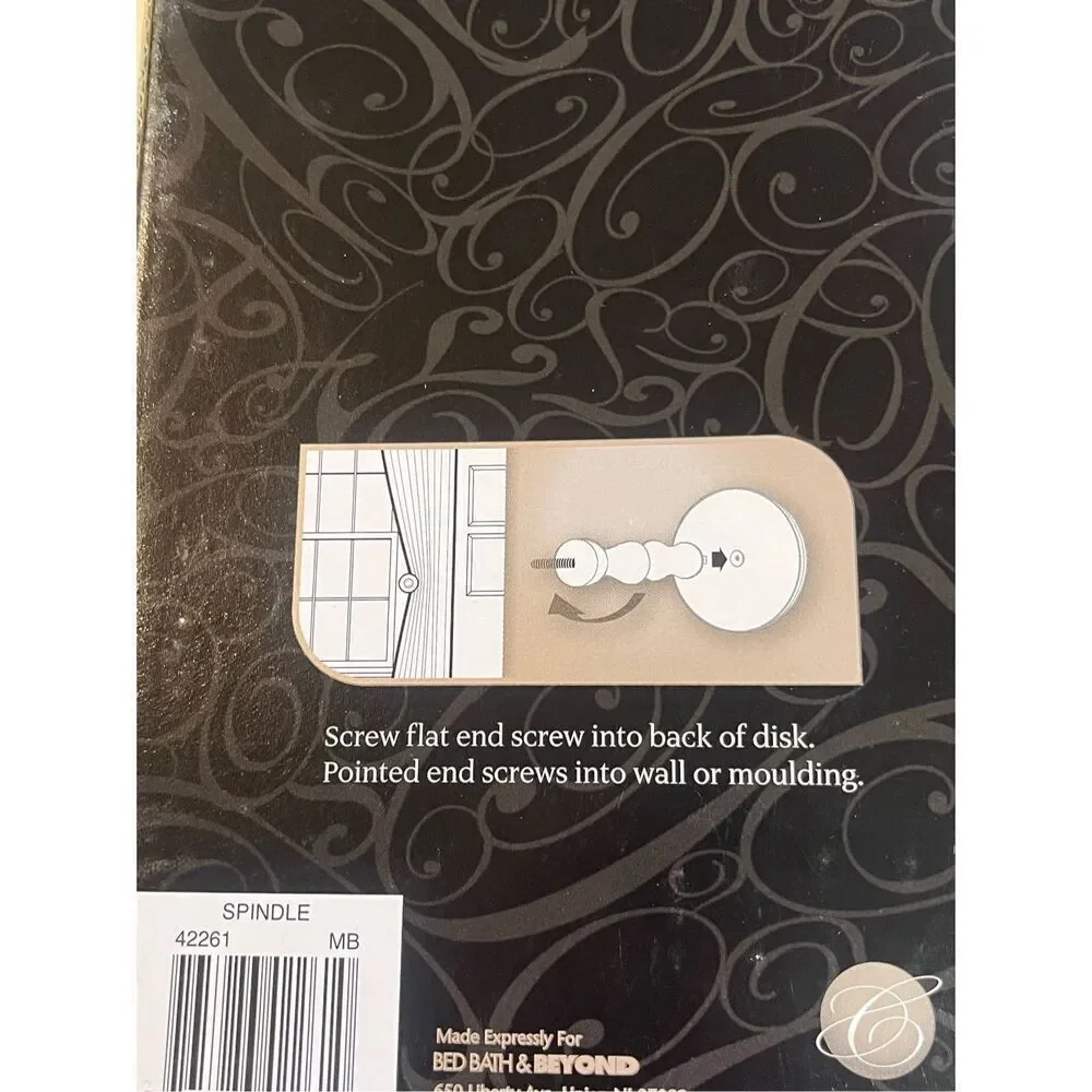 Cambria Premier Matte Brown Spindles 2X Boxes 4 Spindles Curtain Pullbacks New I